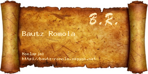 Bautz Romola névjegykártya